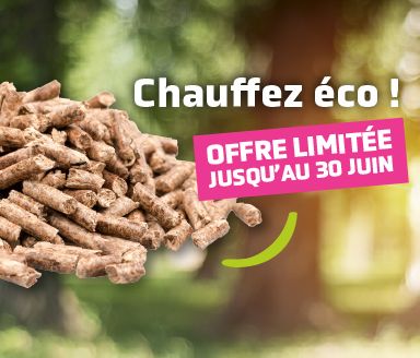 Prix réduit sur les granulés de bois en vrac pellets