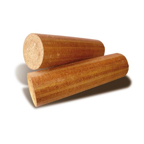 Bûches de bois densifiées compressées