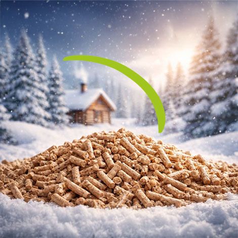 Granulés de bois pour chauffage en hiver froid