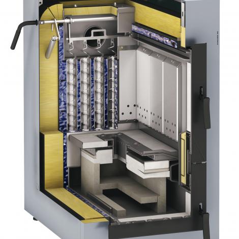 Installation de chaudière à bûches de bois Viessmann Vitoligno 150 S