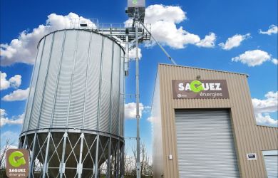 SAGUEZ ENERGIES, stockage / silo de pellets en vrac