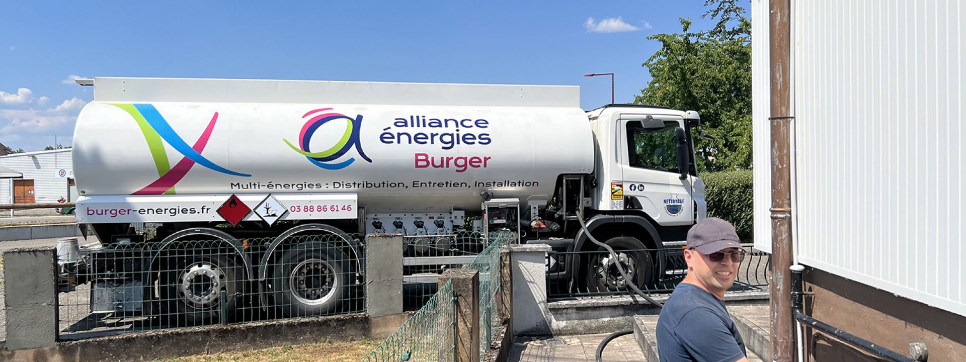 Livraison de biofioul fioul domestique au domicile d'un client Burger